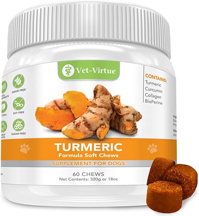 VetVirtue Turmeric Soft Chews for Dogs Total Vet Vet Virtue Turmeric Soft Chews for Dogs