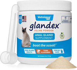 VETNIQUE LABS Glandex Feline Anal Gland Fiber Supplement Powder for Cats Total Vet