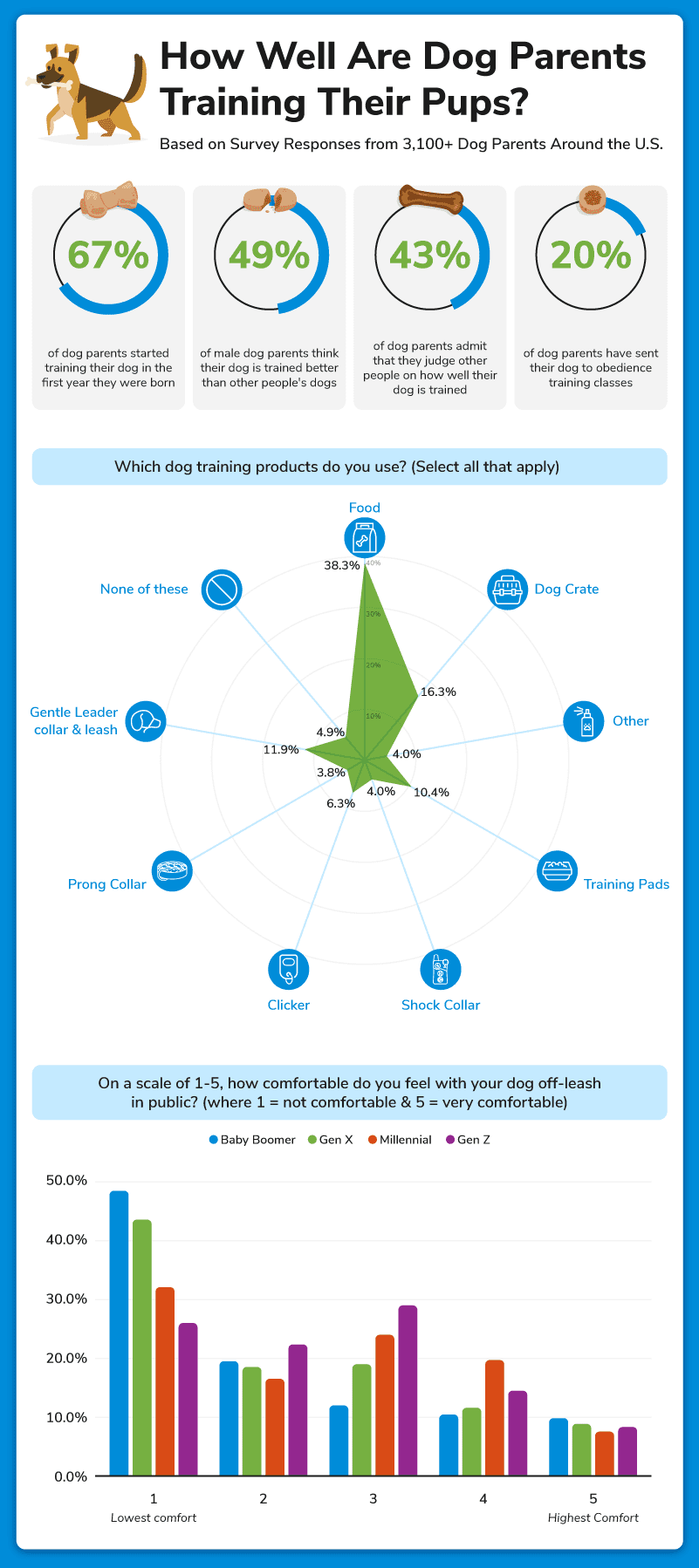 Infographic about how well Americans train their dogs