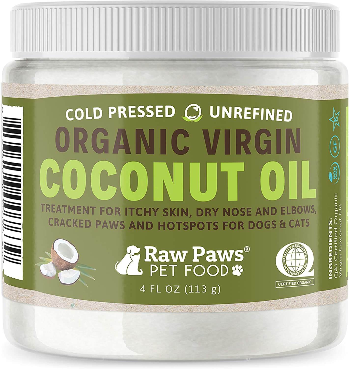 Total Vet Raw Paws Organic Coconut Oil for Dogs