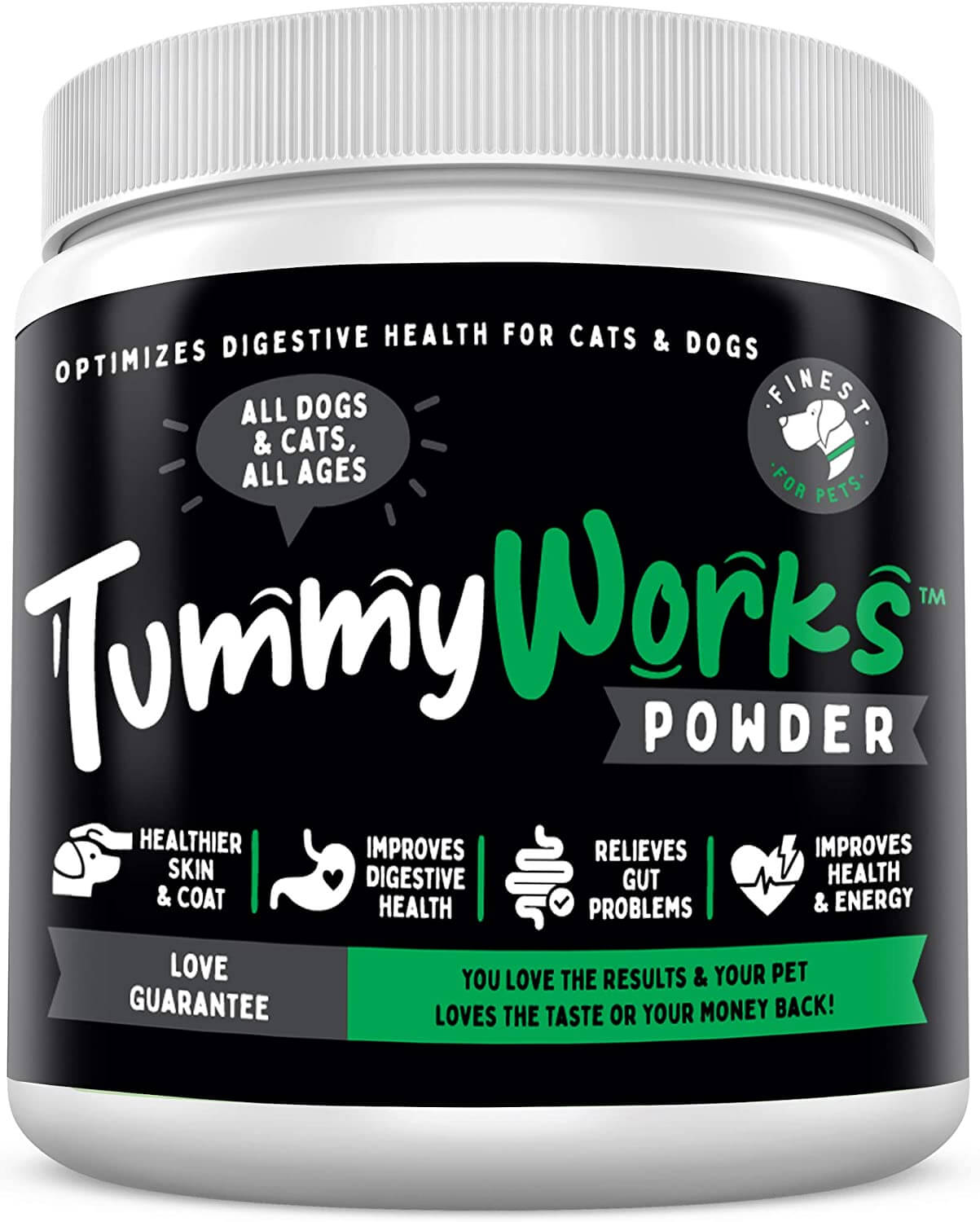 Total Vet TummyWorks Probiotic Powder for Cats with Added Digestive Enzymes Prebiotics