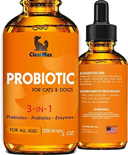 ClearMaxPrebioticsProbioticsEnzymesforCatsDogs Total Vet Clear Max Prebiotics Probiotics Enzymes for Cats Dogs